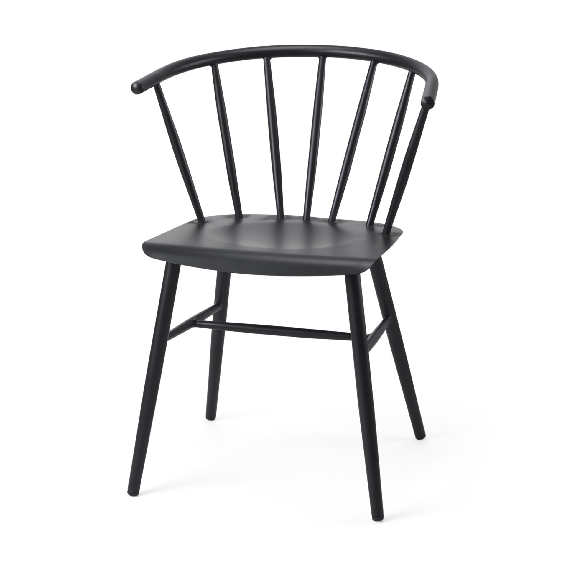 Colin 21.3L x 21.3W x 30.3H Black Metal Dining Chair - Dekor Butik
