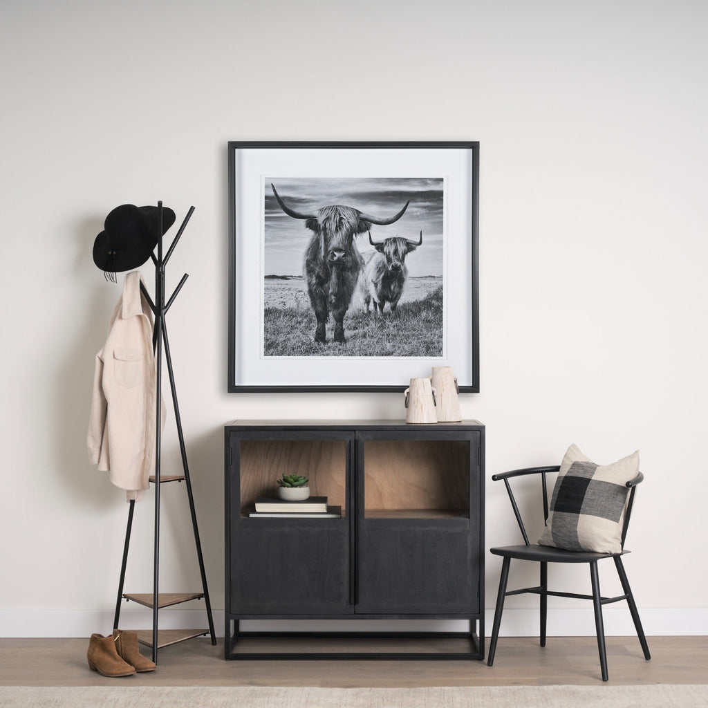 Colin 21.3L x 21.3W x 30.3H Black Metal Dining Chair - Dekor Butik