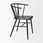 Colin 21.3L x 21.3W x 30.3H Black Metal Dining Chair - Dekor Butik