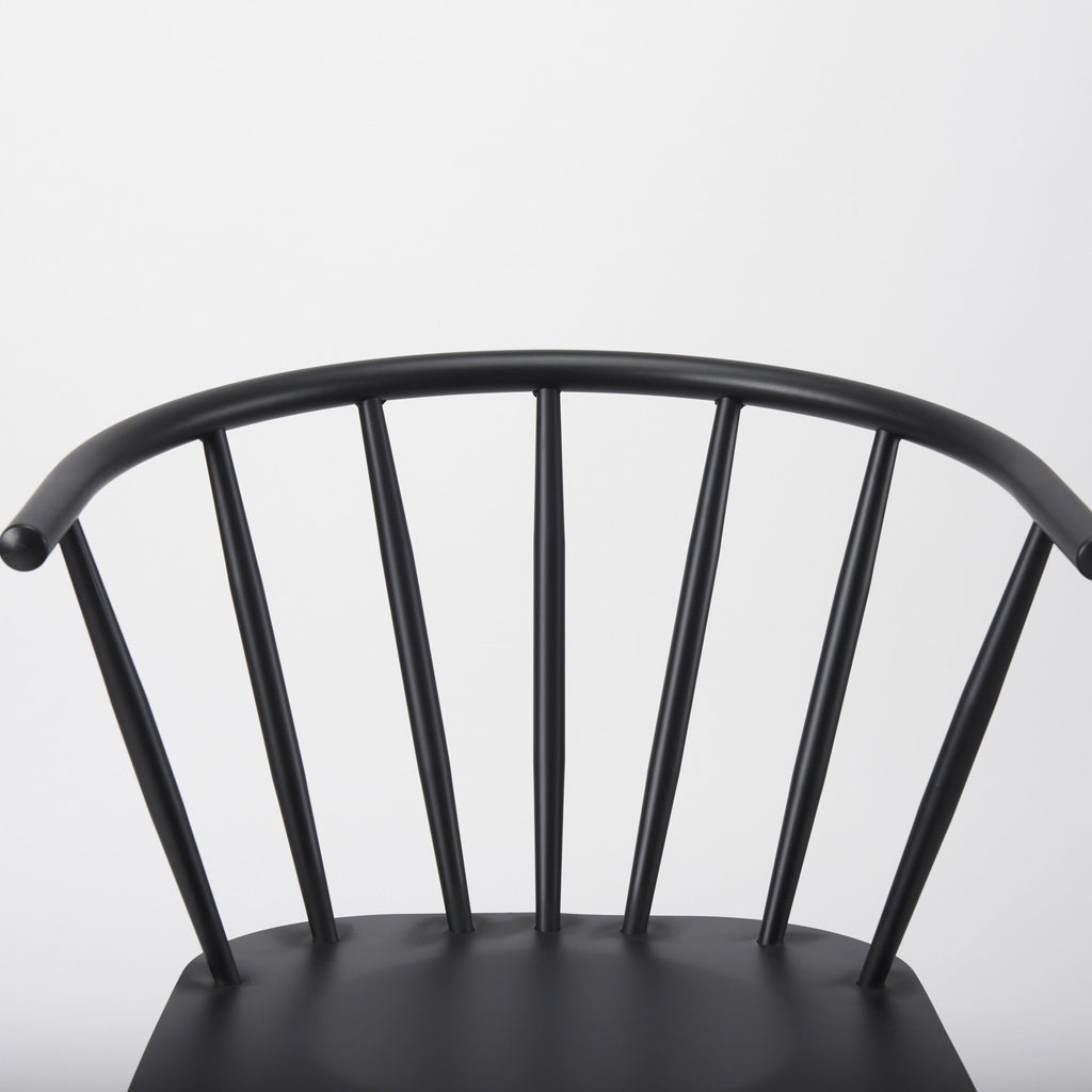 Colin 21.3L x 21.3W x 30.3H Black Metal Dining Chair - Dekor Butik
