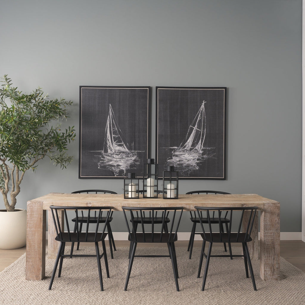 Colin 21.3L x 21.3W x 30.3H Black Metal Dining Chair - Dekor Butik