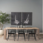 Colin 21.3L x 21.3W x 30.3H Black Metal Dining Chair - Dekor Butik