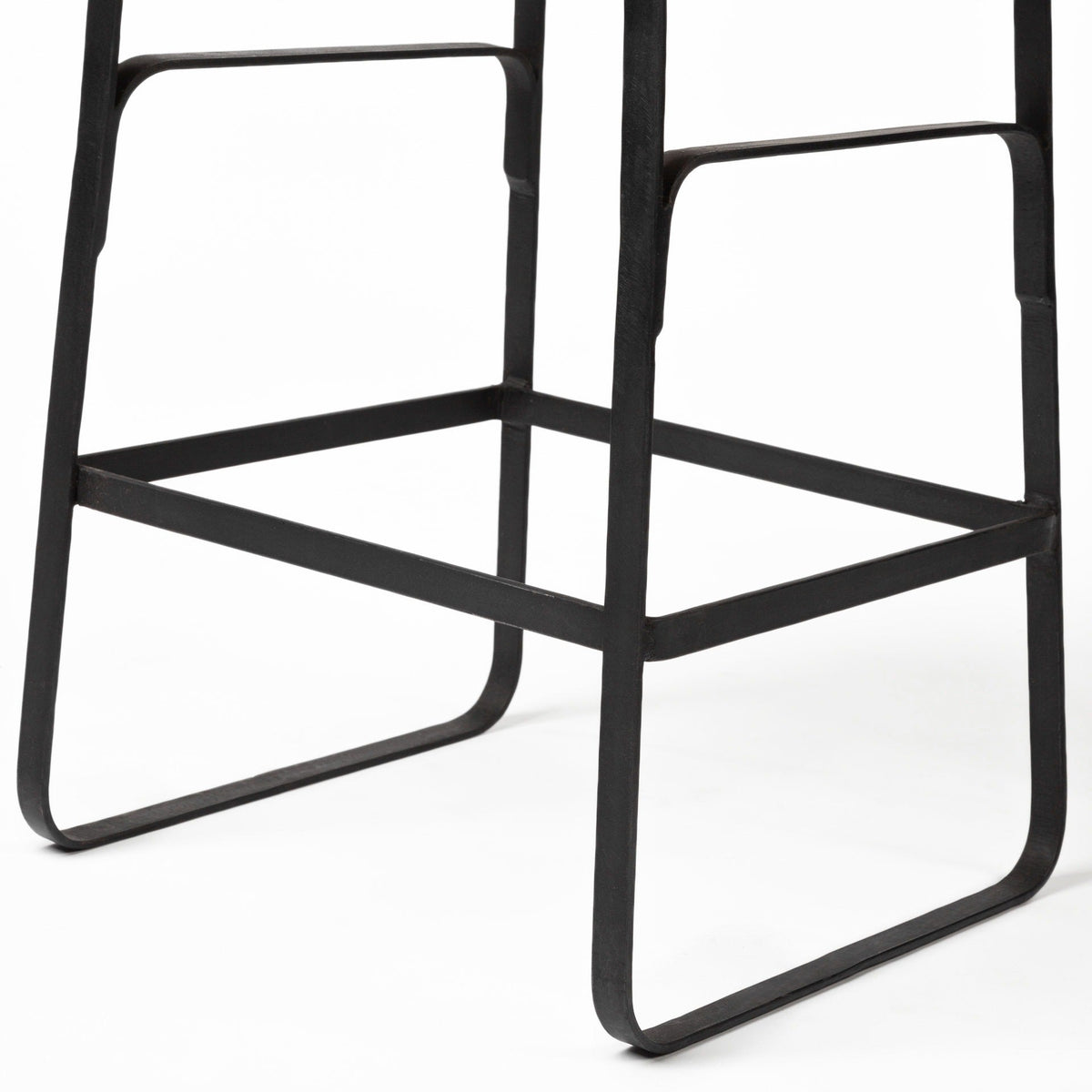 Conan 25" Seat Height Brown Wood Seat Black Metal Frame Counter Stool - Dekor Butik