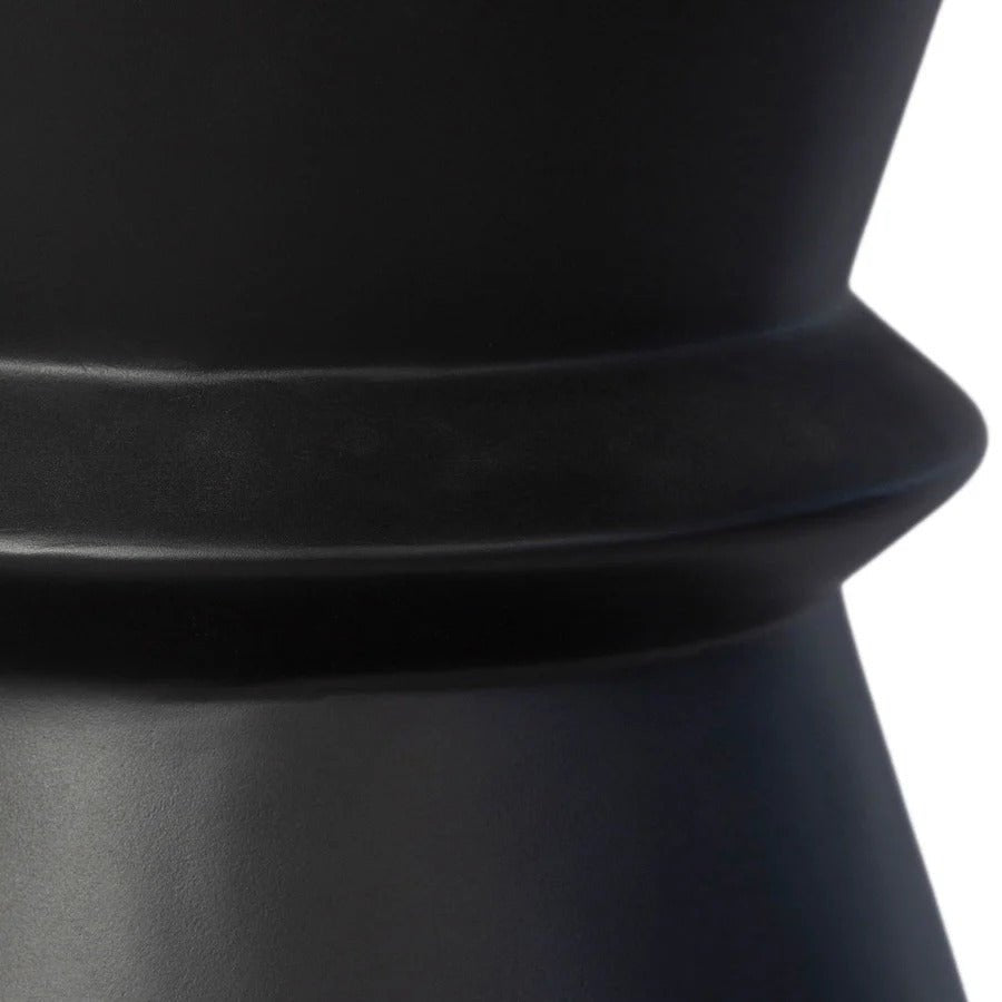Concrete Hourglass Side Table - Black - Dekor Butik