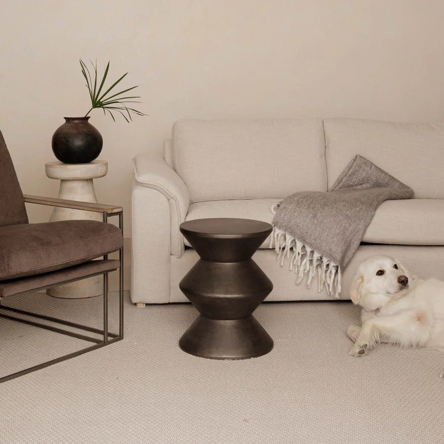 Concrete Inverted Side Table - Bronze - Dekor Butik