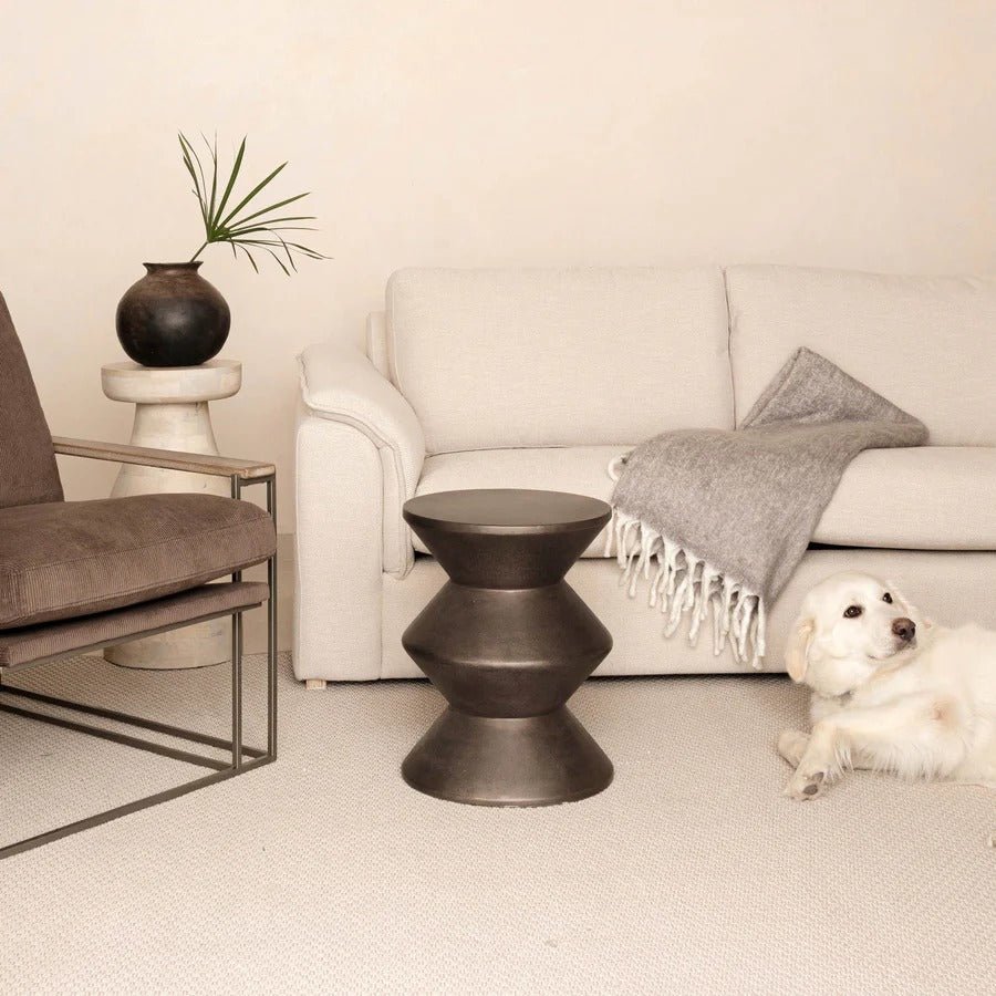 Concrete Inverted Side Table - Bronze - Dekor Butik