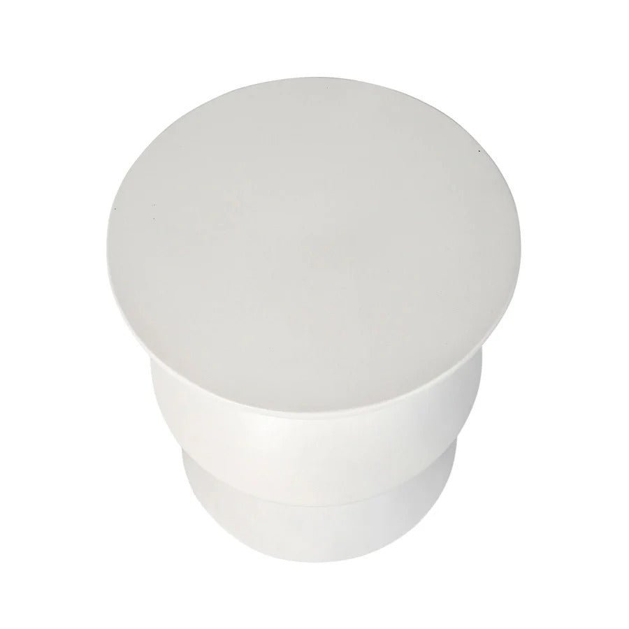 Concrete Inverted Side Table - White - Dekor Butik