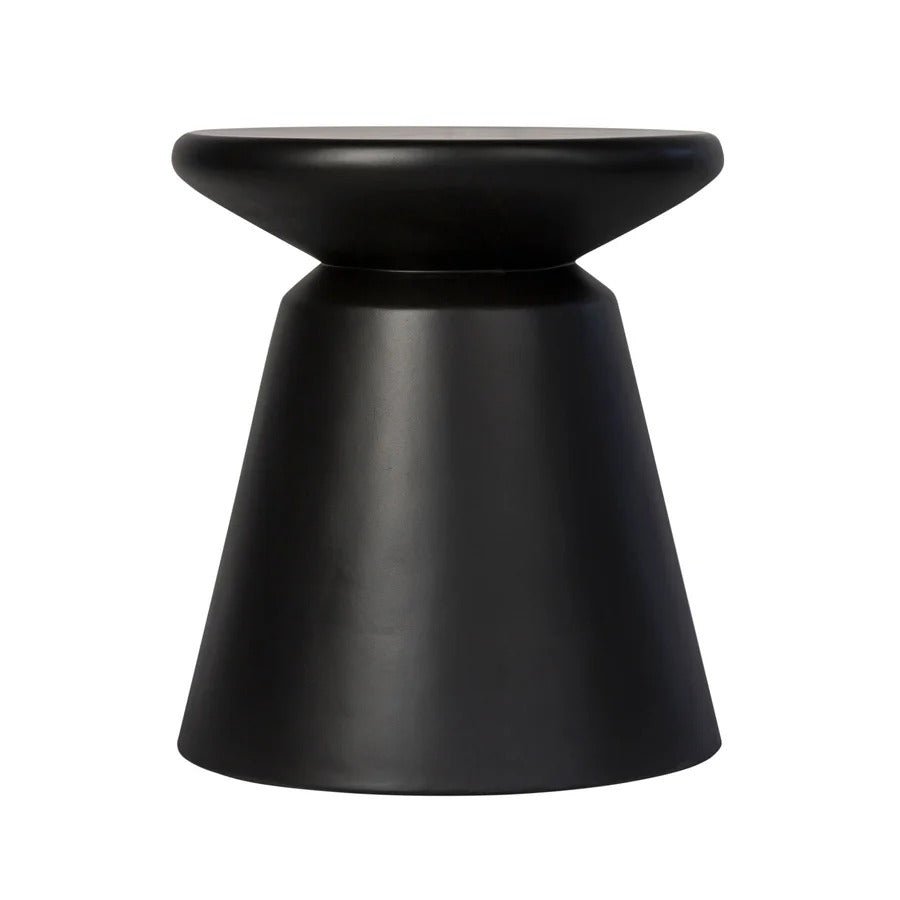 Concrete Mineral Side Table - Black - Dekor Butik