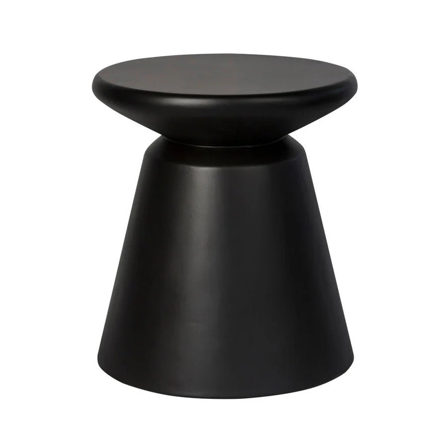 Concrete Mineral Side Table - Black - Dekor Butik