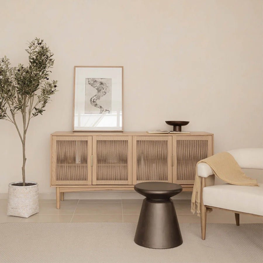 Concrete Mineral Side Table - Bronze - Dekor Butik