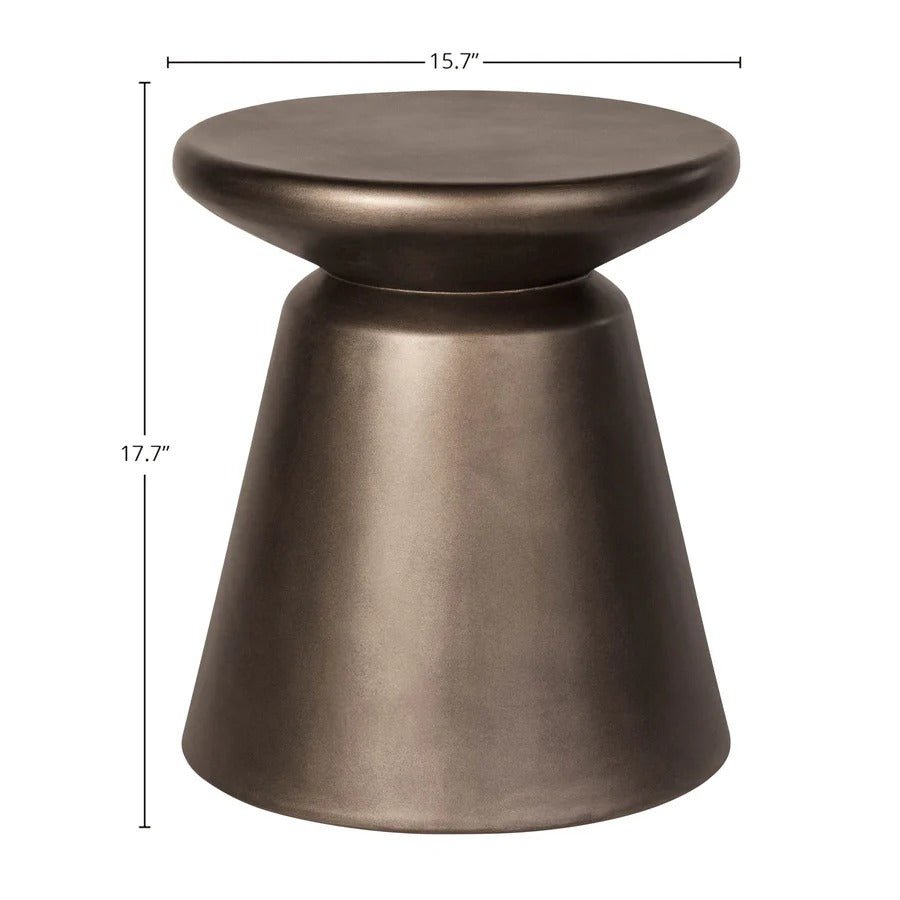 Concrete Mineral Side Table - Bronze - Dekor Butik