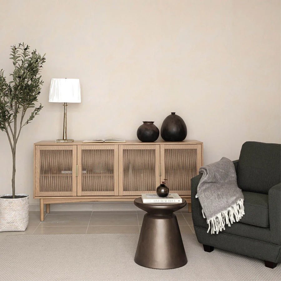 Concrete Mineral Side Table - Bronze - Dekor Butik