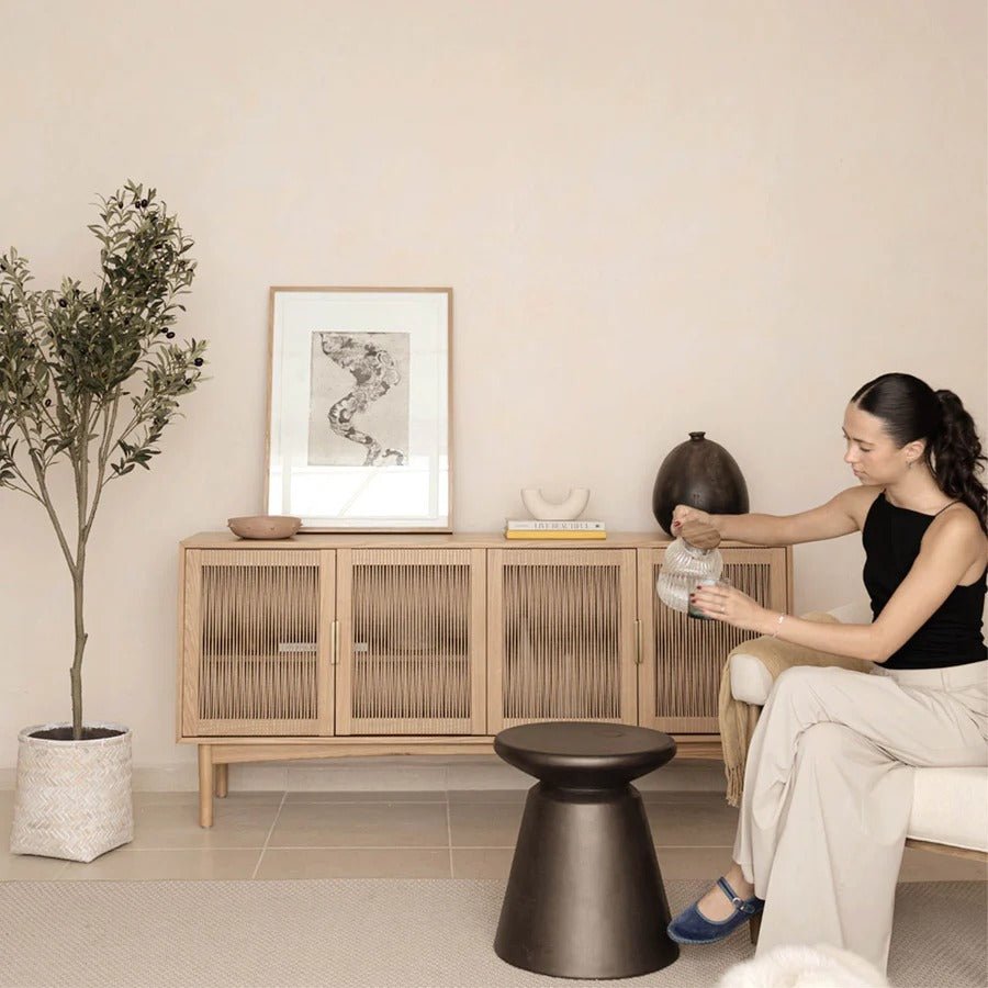 Concrete Mineral Side Table - Bronze - Dekor Butik
