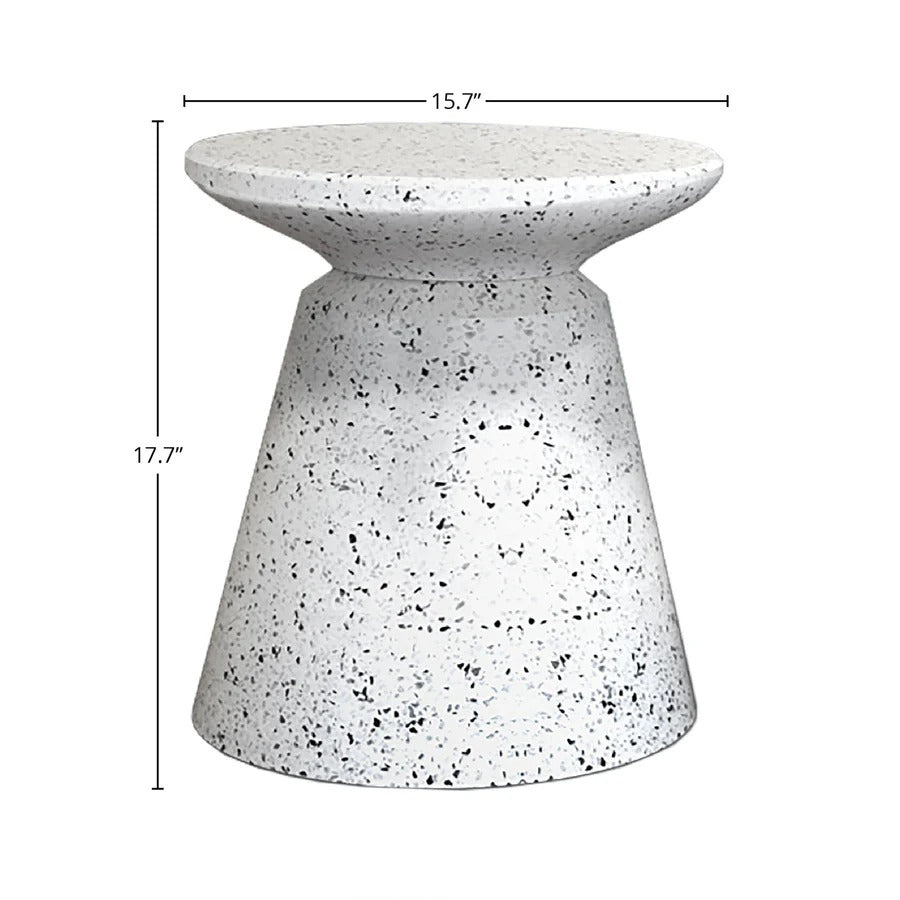 Concrete Mineral Side Table - Terrazzo - Dekor Butik