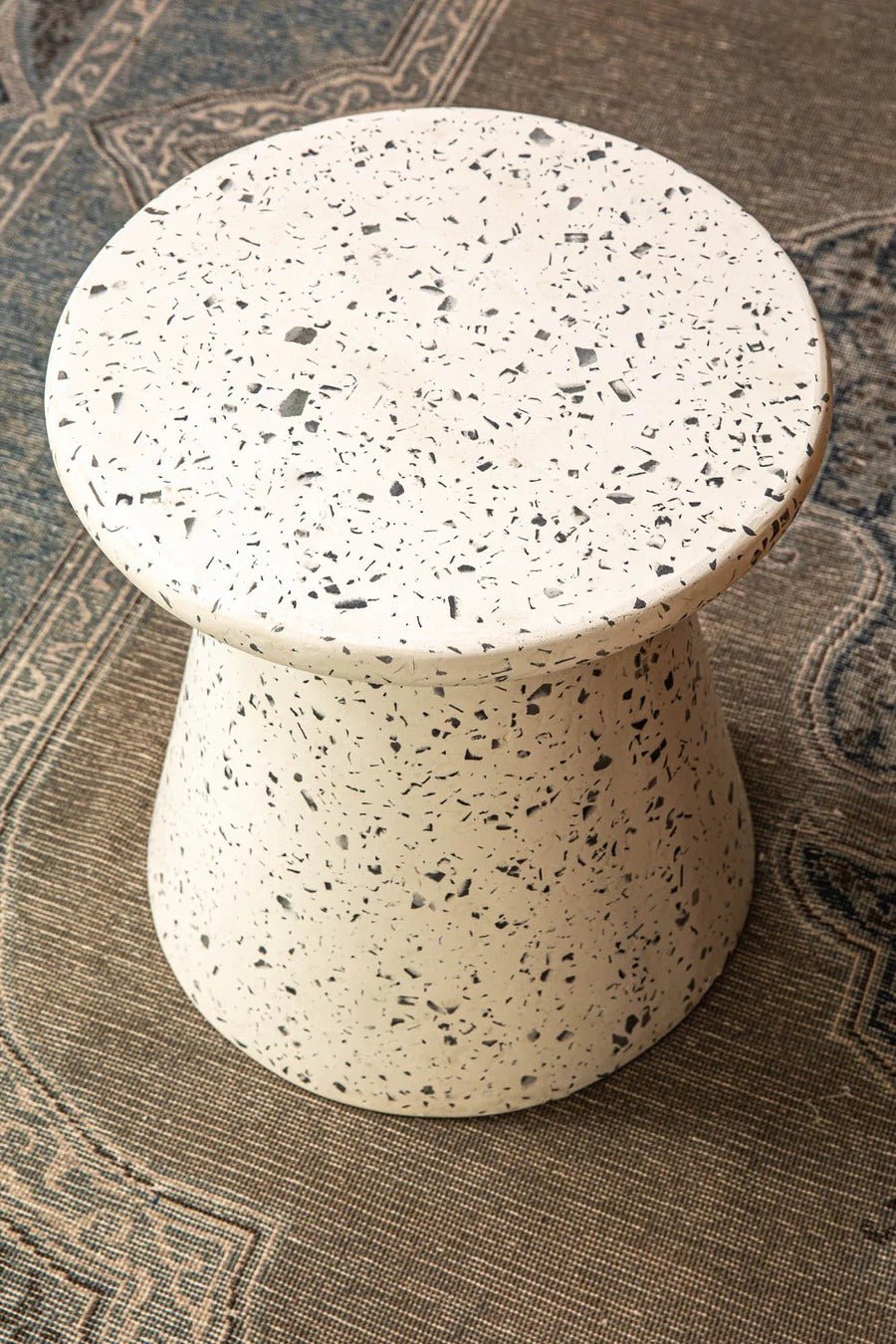 Concrete Mineral Side Table - Terrazzo - Dekor Butik