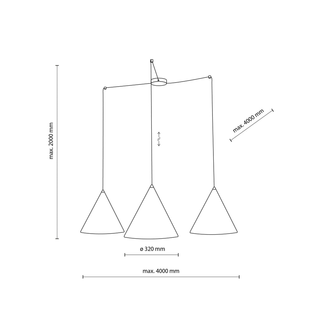 CONO 3 - Light Modern Pendant Light for Kitchen Island, Dining Table & Contemporary Interiors - Dekor Butik