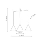 CONO 3 - Light Modern Pendant Light for Kitchen Island, Dining Table & Contemporary Interiors - Dekor Butik
