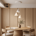 CONO 3-Light Steel Cone Pendant for Kitchen Island & Dining Table - Dekor Butik