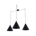 CONO Black Modern Minimalist Suspension Pendant Ceiling Light Fixture for Kitchen Island, Dining Room & Living Room (3 - Light) - Dekor Butik