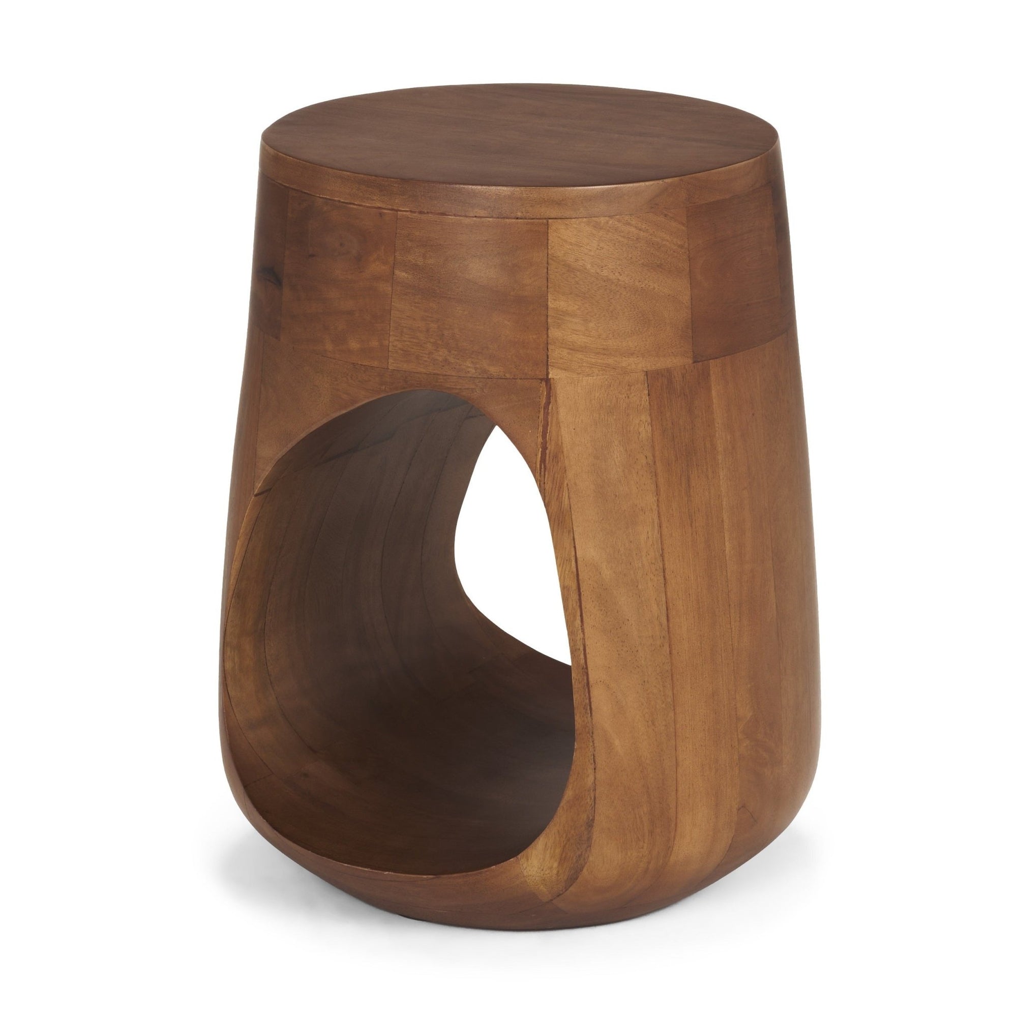 Cove Mid - Brown Sculptural Open Side Table - Dekor Butik