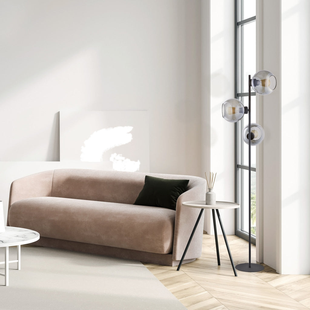 CUBUS Graphite Scandinavian Floor Lamp for Living Room, Bedroom & Office – Modern Minimalist Lighting (Clearance) - Dekor Butik
