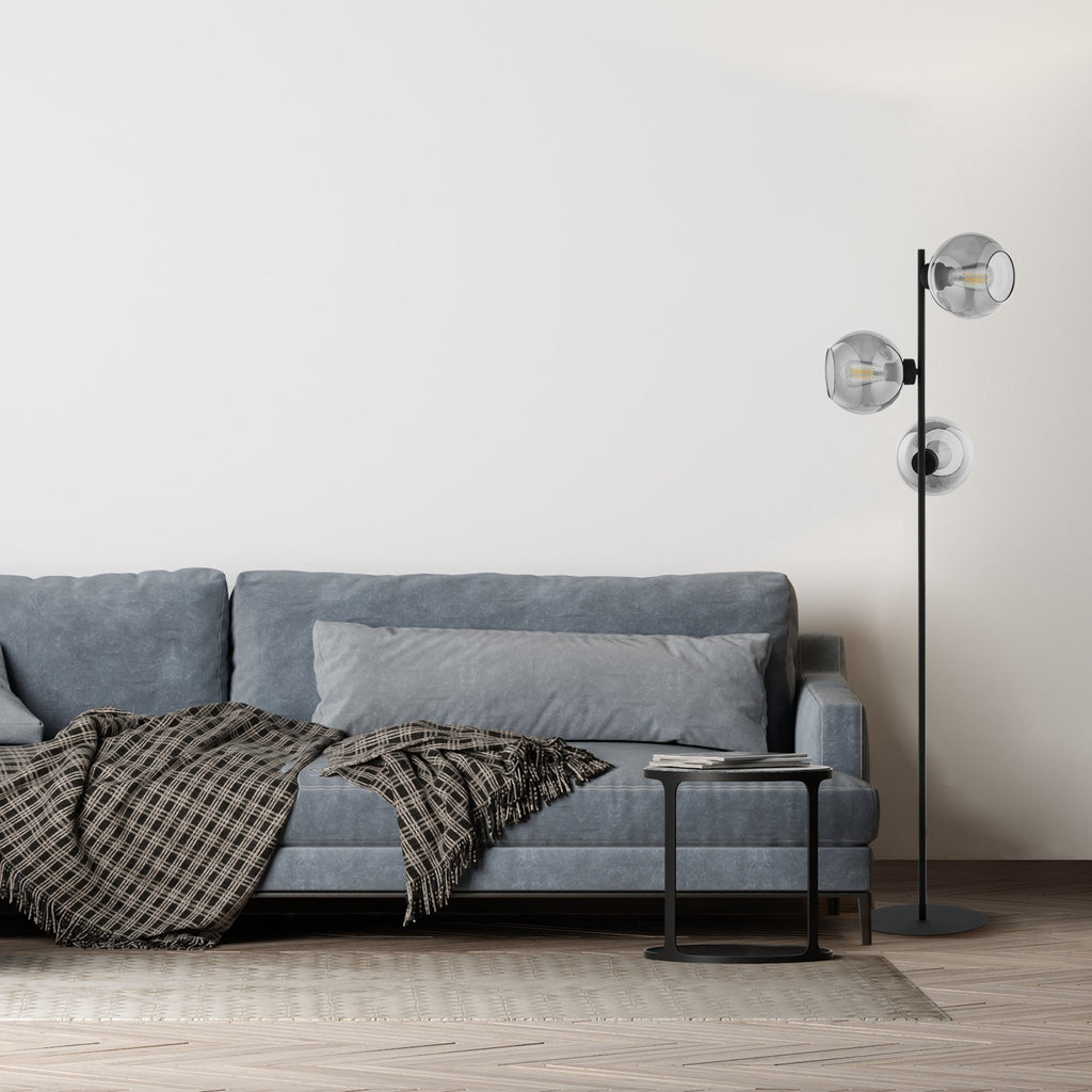 CUBUS Graphite Scandinavian Floor Lamp for Living Room, Bedroom & Office – Modern Minimalist Lighting (Clearance) - Dekor Butik