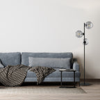 CUBUS Graphite Scandinavian Floor Lamp for Living Room, Bedroom & Office – Modern Minimalist Lighting (Clearance) - Dekor Butik