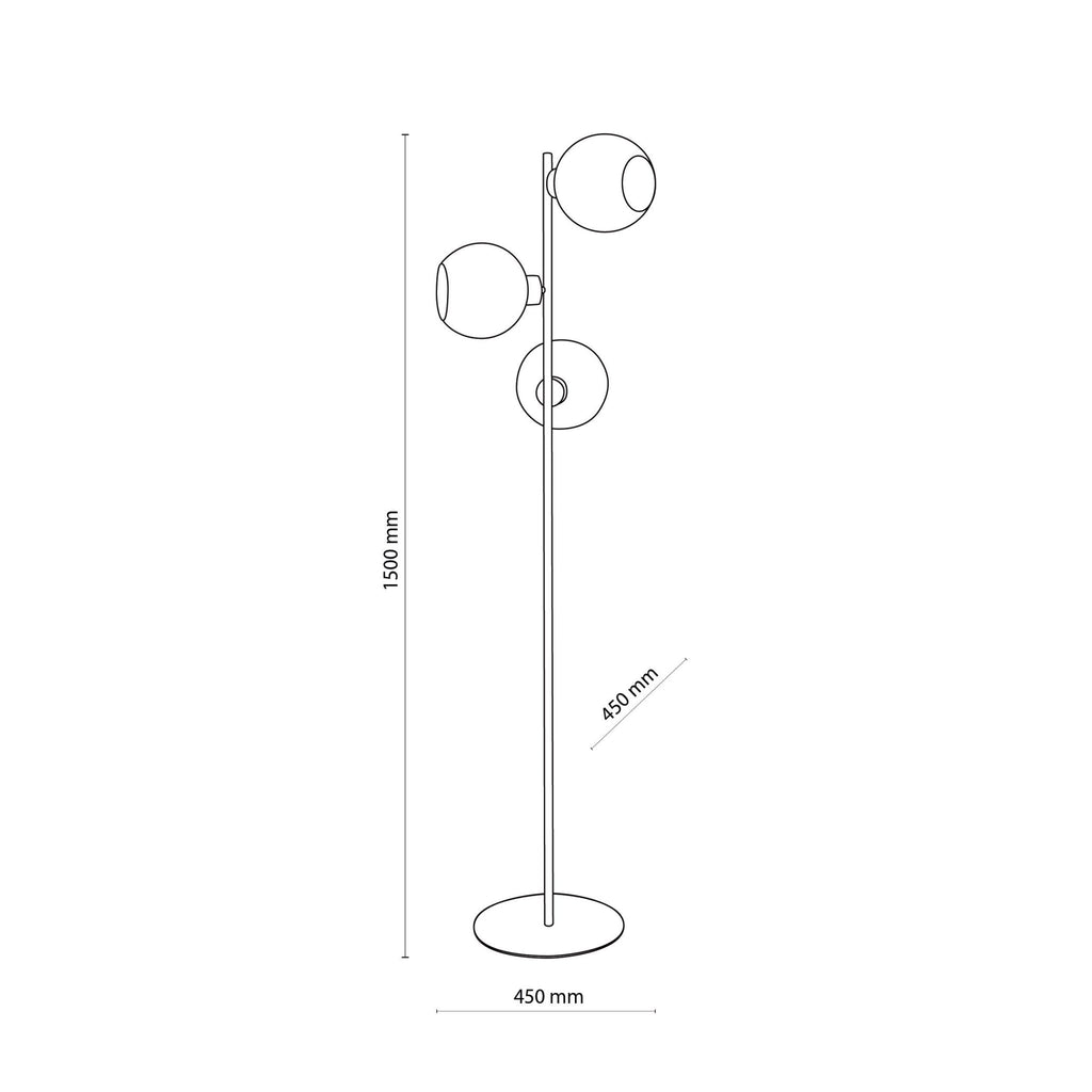 CUBUS Graphite Scandinavian Floor Lamp for Living Room, Bedroom & Office – Modern Minimalist Lighting (Clearance) - Dekor Butik