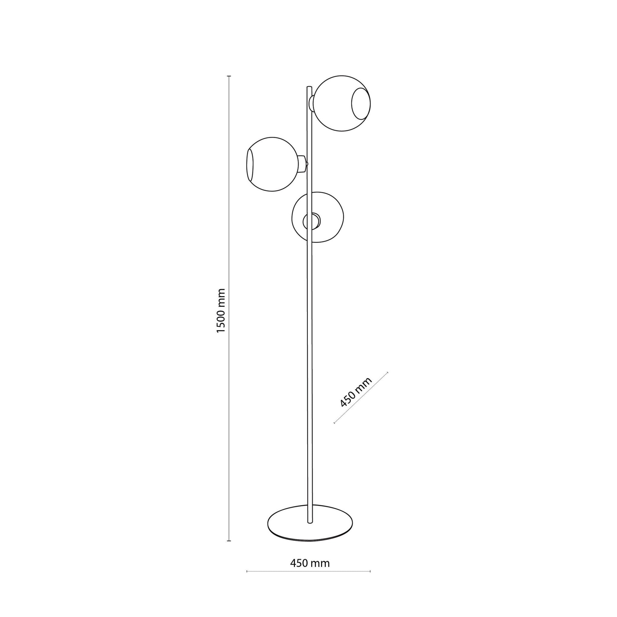 CUBUS Graphite Scandinavian Floor Lamp for Living Room, Bedroom & Office – Modern Minimalist Lighting (Clearance) - Dekor Butik