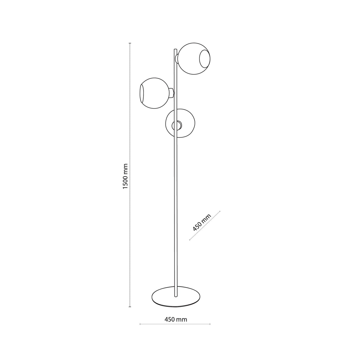 CUBUS Graphite Scandinavian Floor Lamp for Living Room, Bedroom & Office – Modern Minimalist Lighting (Clearance) - Dekor Butik