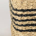 Cullen 15.7L x 15.7W x 15.7H (Set of 3) Grey Twisted Seagrass Square Basket - Dekor Butik