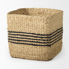 Cullen 15.7L x 15.7W x 15.7H (Set of 3) Grey Twisted Seagrass Square Basket - Dekor Butik