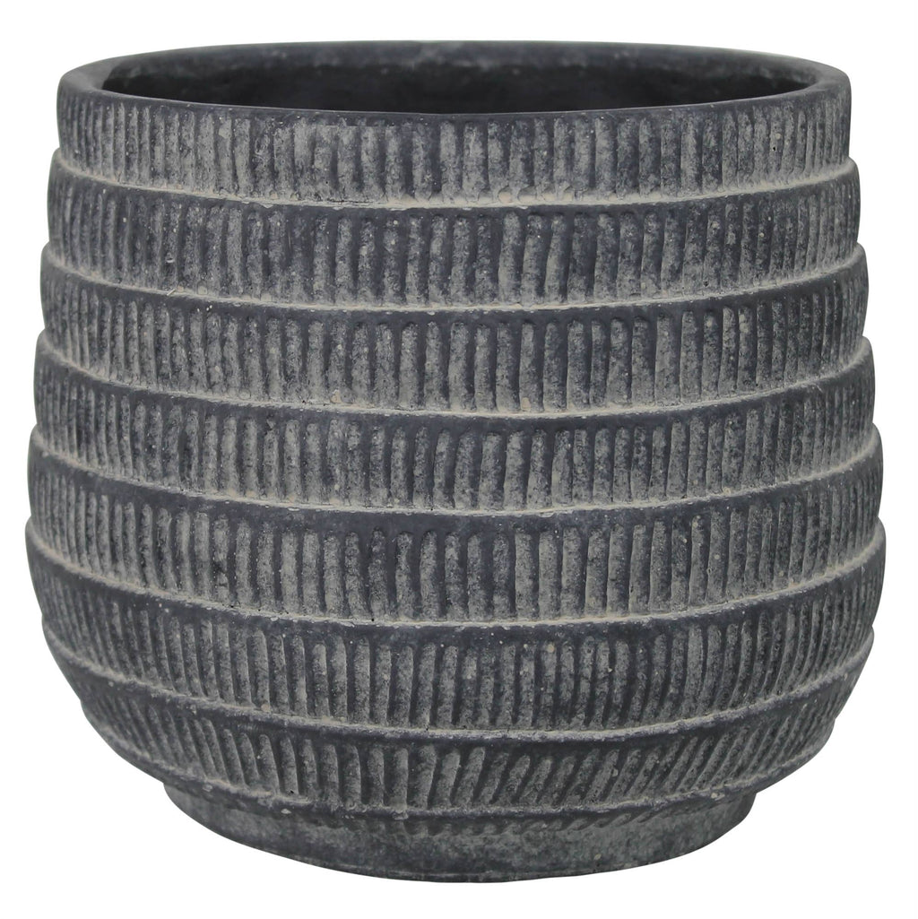 DecorCyrus Cachepot, Cement, Black - Lrg - Dekor Butik