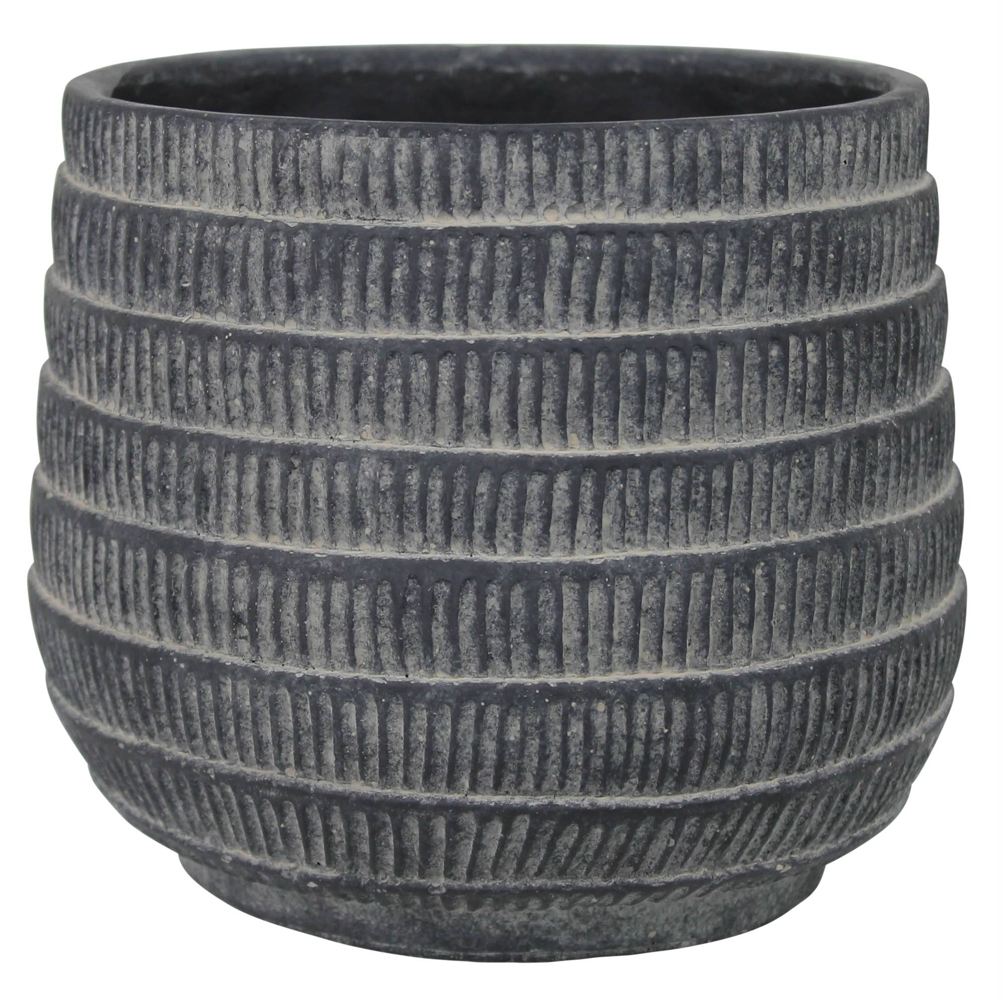 DecorCyrus Cachepot, Cement, Black - Lrg - Dekor Butik