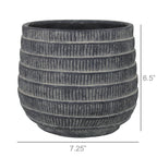 DecorCyrus Cachepot, Cement, Black - Lrg - Dekor Butik