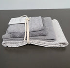 Danish Dishcloth, Tea Towel & Kitchen Towel Gift Set - Set of 4 - Chia Seed - Dekor Butik
