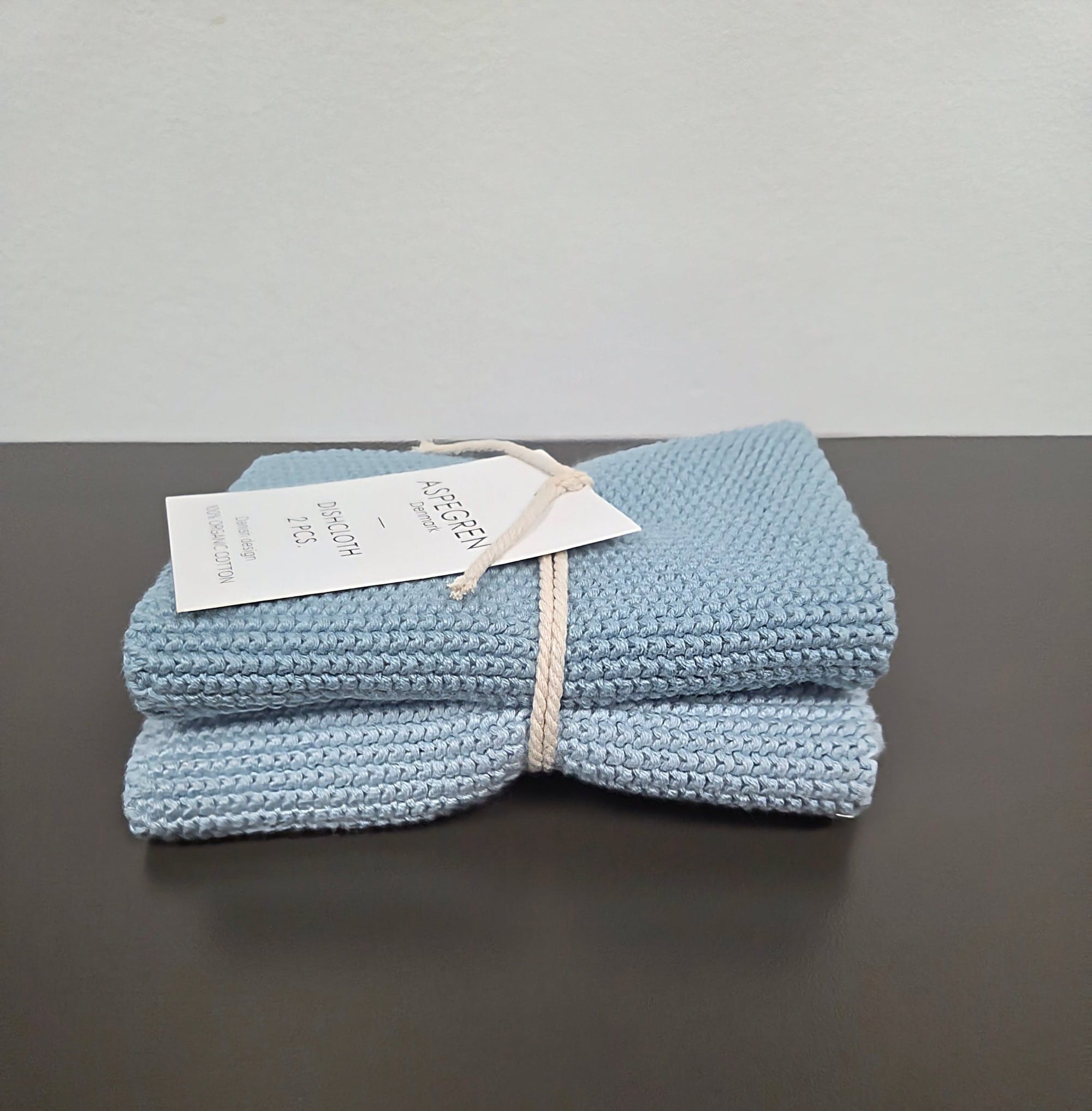 Danish Dishcloths - Organic Cotton - Set of 2 - Knitted - Skyway - Dekor Butik