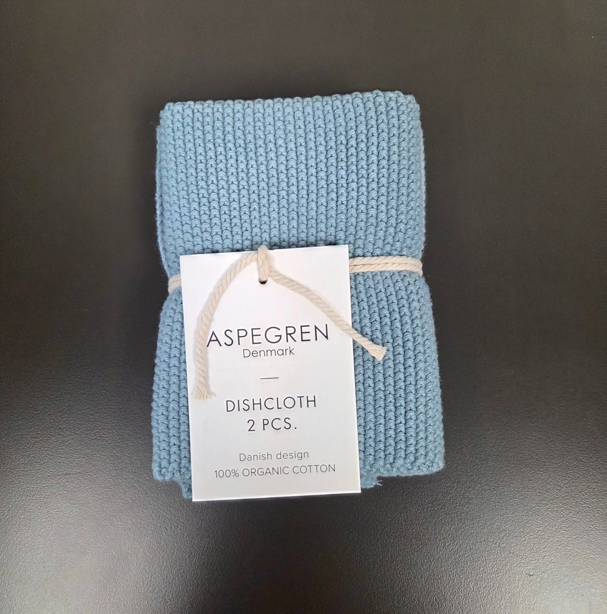 Danish Dishcloths - Organic Cotton - Set of 2 - Knitted - Skyway - Dekor Butik