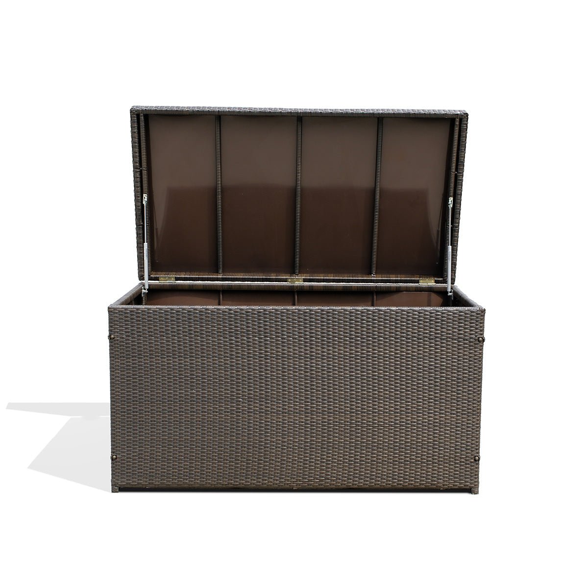 Dark Brown Outdoor Wicker Storage Box - Dekor Butik