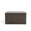 Dark Brown Outdoor Wicker Storage Box - Dekor Butik