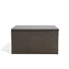 Dark Brown Outdoor Wicker Storage Box - Dekor Butik