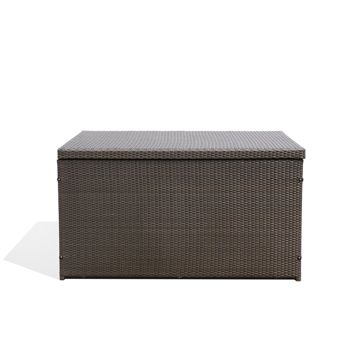 Dark Brown Outdoor Wicker Storage Box - Dekor Butik