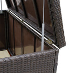 Dark Brown Outdoor Wicker Storage Box - Dekor Butik