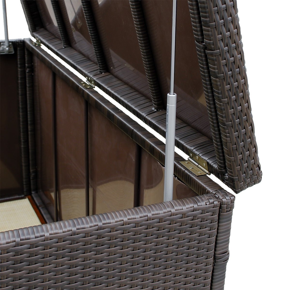 Dark Brown Outdoor Wicker Storage Box - Dekor Butik