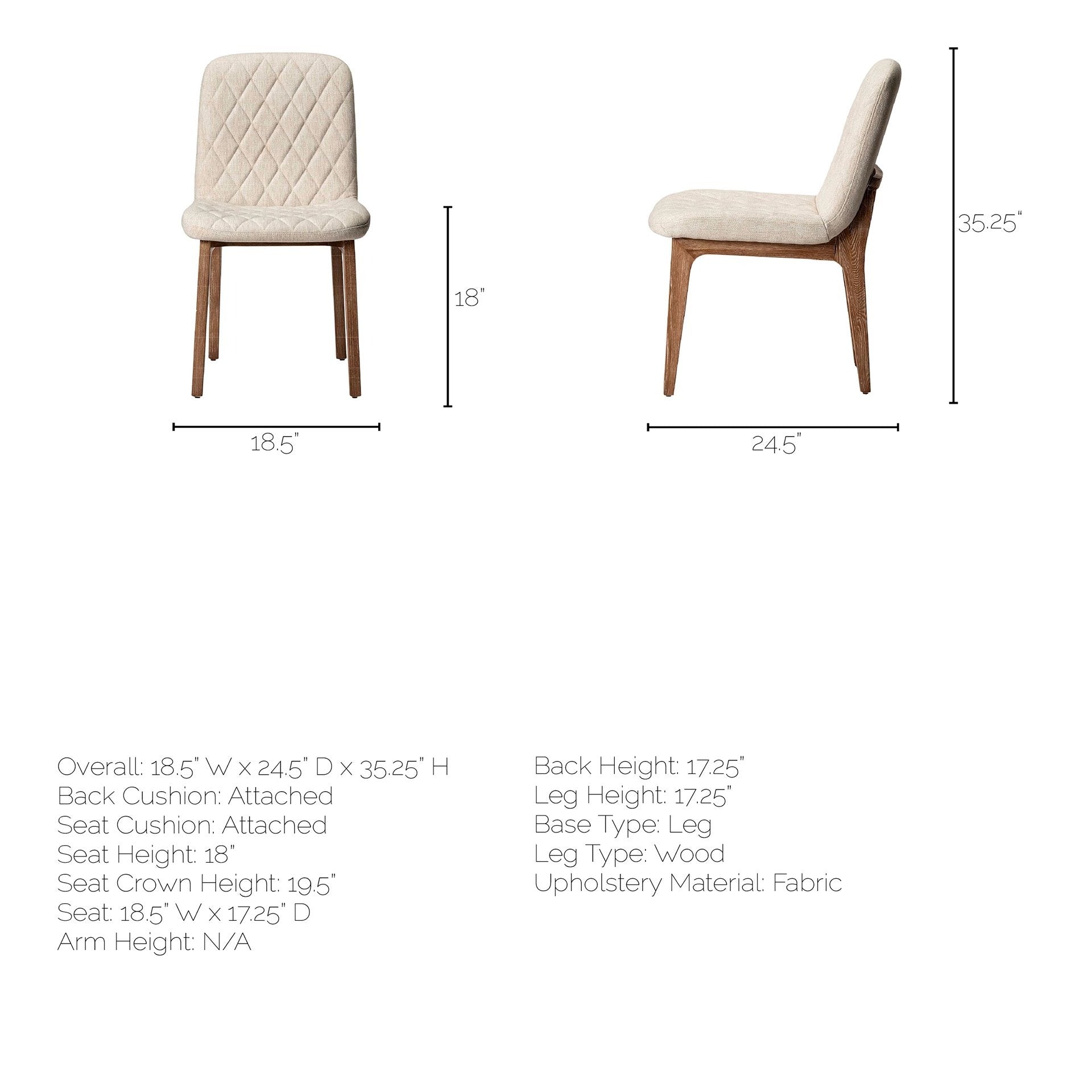 David Fabric Dining Chair - Dekor Butik