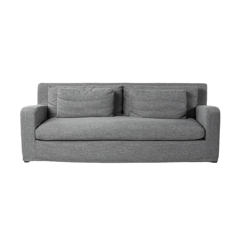 Sofas & SectionalsDenly Castlerock Gray Slipcover Three Seater Sofa - 92" - Dekor Butik