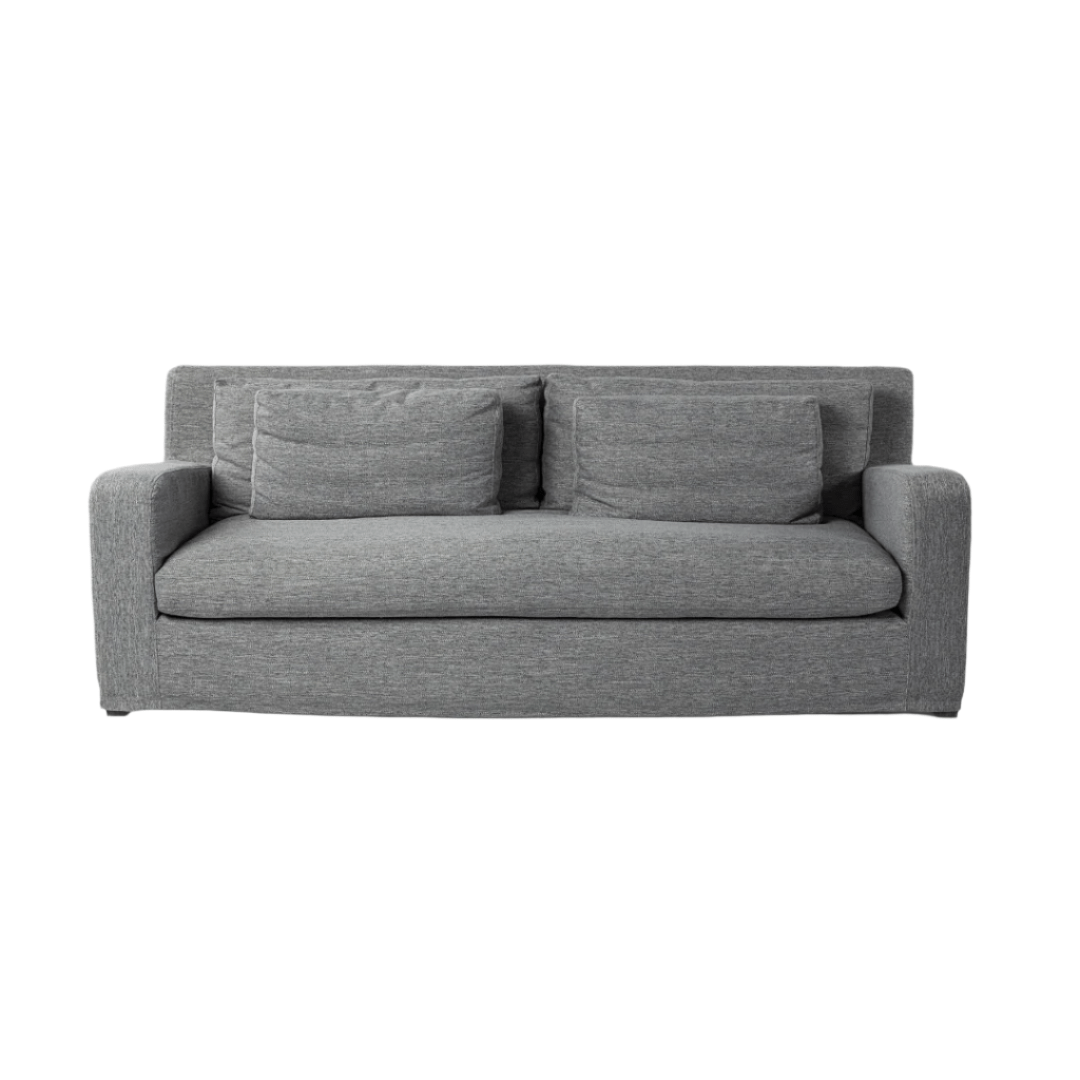 Sofas & SectionalsDenly Castlerock Gray Slipcover Three Seater Sofa - 92" - Dekor Butik