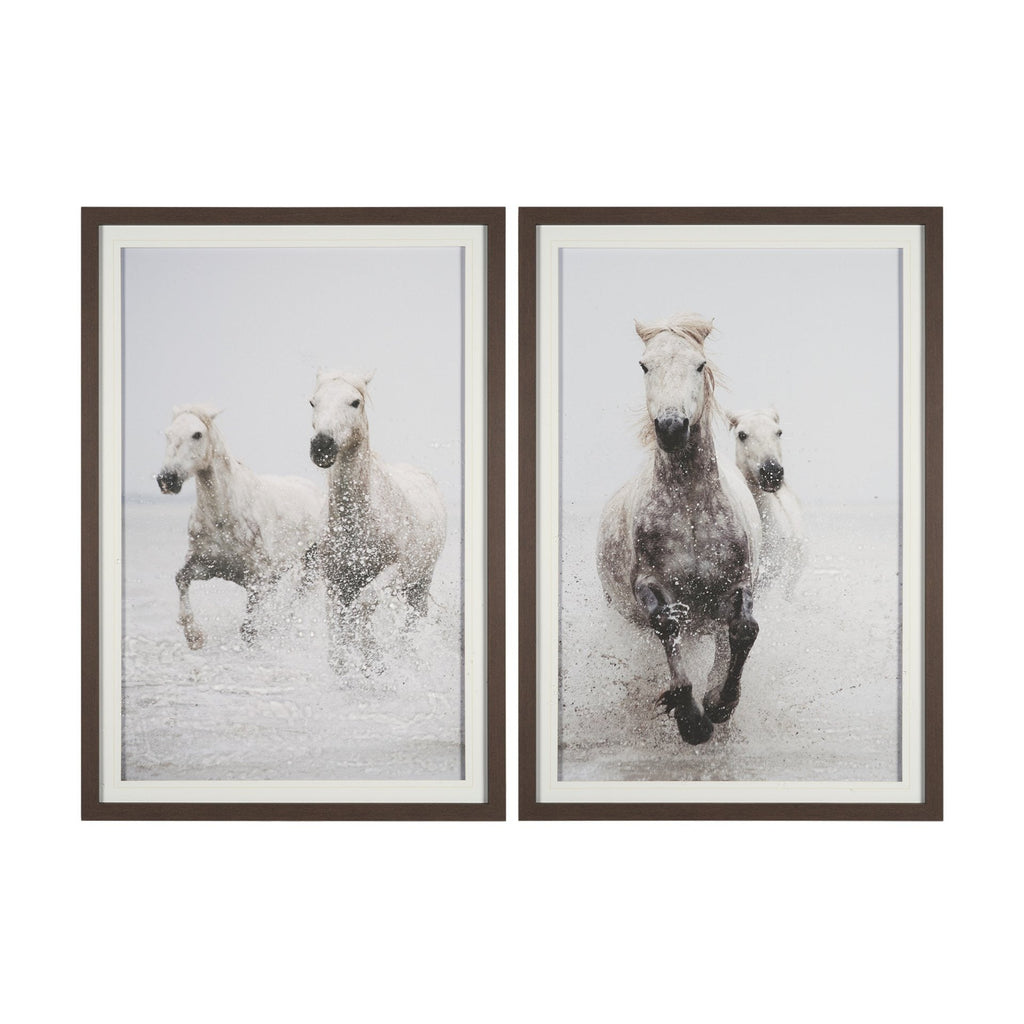 Determination Horse(Set of 2) by Irene Sucocki a Hand Embellished Framed Art Photo Print under Glass - Dekor Butik