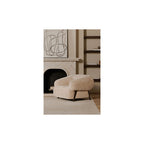 Devlin Lounge Chair Cream Faux Fur - Dekor Butik