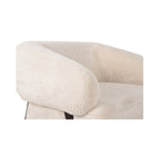 Devlin Lounge Chair Cream Faux Fur - Dekor Butik